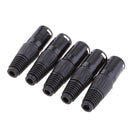 5pcs XLR 3 Pin Snake Plug Audio Microphone Cable Connector Male MIC Jack