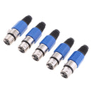 5PCS Speaker Cable XLR Female Connector End for Mic Audio Loudspeaker