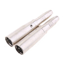 2 Pack XLR 3-Pin Male to 1/4" 6.35mm Mono Female Jack Audio Mic Adapter
