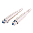 3 Pin XLR Female To 6.35mm MONO Female Socket 1/4" Jack Mic Cable Adapter