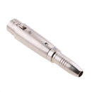 3 Pin XLR Female To 6.35mm MONO Female Socket 1/4" Jack Mic Cable Adapter