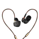 KZ-ATE Dynamic Balanced Armature In Ear HIFI Monitors DJ Studio Stereo Music Earphones Headphone Earbuds For Mobile Phone iPhone Samsung MP3 MP4 Music Player no Mic (Black)