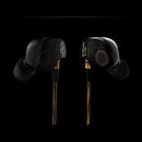 KZ-ATE Dynamic Balanced Armature In Ear HIFI Monitors DJ Studio Stereo Music Earphones Headphone Earbuds For Mobile Phone iPhone Samsung MP3 MP4 Music Player no Mic (Black)
