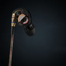 KZ-ATE Dynamic Balanced Armature In Ear HIFI Monitors DJ Studio Stereo Music Earphones Headphone Earbuds For Mobile Phone iPhone Samsung MP3 MP4 Music Player no Mic (Black)