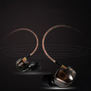 KZ-ATE Dynamic Balanced Armature In Ear HIFI Monitors DJ Studio Stereo Music Earphones Headphone Earbuds For Mobile Phone iPhone Samsung MP3 MP4 Music Player no Mic (Black)