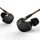 KZ-ATE Dynamic Balanced Armature In Ear HIFI Monitors DJ Studio Stereo Music Earphones Headphone Earbuds For Mobile Phone iPhone Samsung MP3 MP4 Music Player no Mic (Black)