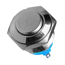 16mm High Round Cap Waterproof Momentary Type Stainless Steel Metal Push Button Switch 250V 3A 1NO SPST