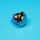 16mm High Round Cap Waterproof Momentary Type Stainless Steel Metal Push Button Switch 250V 3A 1NO SPST