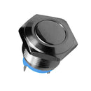 16mm Flat Waterproof Momentary Type Stainless Steel Metal Push Button Switch 250V 3A 1NO SPST