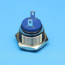16mm Flat Waterproof Momentary Type Stainless Steel Metal Push Button Switch 250V 3A 1NO SPST