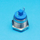 19mm Flat Waterproof Momentary Type Stainless Steel Metal Push Button Switch 250V 3A 1NO SPST