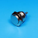 19mm High Round Cap Waterproof Momentary Type Stainless Steel Metal Push Button Switch 250V 3A 1NO SPST
