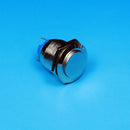 19mm High Round Cap Waterproof Momentary Type Stainless Steel Metal Push Button Switch 250V 3A 1NO SPST