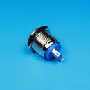 19mm High Round Cap Waterproof Momentary Type Stainless Steel Metal Push Button Switch 250V 3A 1NO SPST