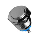 19mm High Round Cap Waterproof Momentary Type Stainless Steel Metal Push Button Switch 250V 3A 1NO SPST