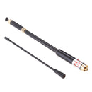 Portable UHF/VHF Dualband Ham Radio Antenna, Retractable High Gain Low SWR Dual Band Handheld Walkie Talkie Radio Telescopic Antenna Whip SMA Female Connector Base