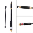 Portable UHF/VHF Dualband Ham Radio Antenna, Retractable High Gain Low SWR Dual Band Handheld Walkie Talkie Radio Telescopic Antenna Whip SMA Female Connector Base