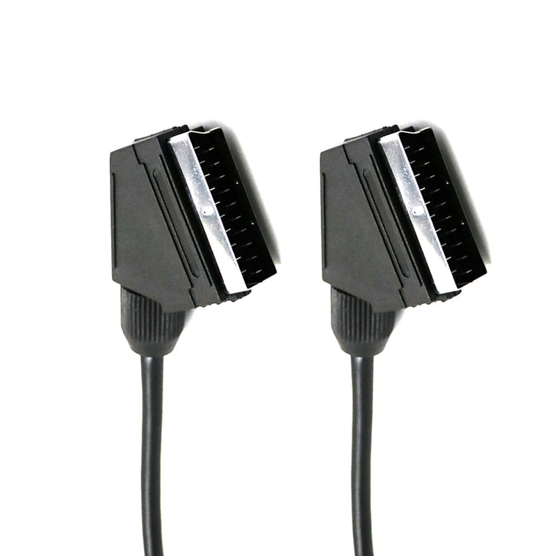 Scart Cable 21-pin 1.5m TV DVD VCR Audio Video Lead Fully Wired Male to male