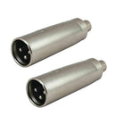 2Pack 3 Pin XLR Female Plug to Male RCA Jack Socket M/F Microphone Mic Cable Mixer Audio Adapter