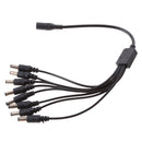 1 to 8 Way Power Adapter Splitter Cable Pigtails 12V DC 410mm/16''for CCTV Parking Camera Car Monitor