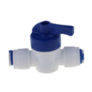 Inline Tap 1/4"OD POM Ball Valve Quick Connect Switch for Water Purifier