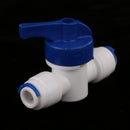 Inline Tap 1/4"OD POM Ball Valve Quick Connect Switch for Water Purifier