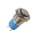 Waterproof Metal Button 16mm Self-locking ON/OFF Switch Latching with Red LED Ring Light for Car Boat