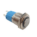 Waterproof Metal Button 16mm Self-locking ON/OFF Switch Latching with Red LED Ring Light for Car Boat