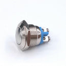 16mm 5/8" Metal Momentary Push Button Switch 3A/250V AC SPST 1NO Industrial Car Switch