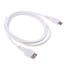 USB 3.1 Type C to Micro B Male Cable Converter Hard Disk Drives Cable White