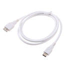 USB 3.1 Type C to Micro B Male Cable Converter Hard Disk Drives Cable White