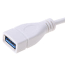 USB Type C to USB 3.0 Female Adapter Cable On The Go OTG Host Cable White