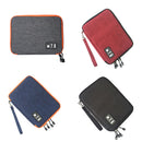 Universal Bilayer Travel Organize Bag, Electronics Cable Management Battery Phone Charger Case Waterproof Storage Bag,a Sleeve Pouch for iPad Small Size Black