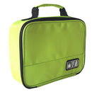 Electronics Accessories Travel Gear Organizer Case, Portable Universal External Batteries Hard Drives Cables Cosmetics Kit Bag Green