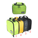 Electronics Accessories Travel Gear Organizer Case, Portable Universal External Batteries Hard Drives Cables Cosmetics Kit Bag Green