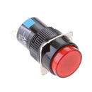 Pushbutton Switch, DC 12V LED Lamp 3 Pin Latching Round Cap Push Button Switch Connectors 3A-250V/AC,5A/30VDC Red