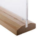 Double Sided Middle Insert Design Table Tent Menu Holder With Wood Base A5