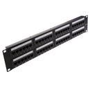 Cat 6 Pro Patch Panel, Unsheilded 48 Port Rackmount RJ45 19 Inch 2U Network Patch Panel Bracket