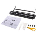 Cat 6 Pro Patch Panel, Unsheilded 48 Port Rackmount RJ45 19 Inch 2U Network Patch Panel Bracket