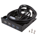 2XUSB 3.0+2XUSB2.0 Front Panel Floppy Disk Bay 20 Pin Hub Bracket Cable