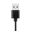 USB Cable Charger, Replacement Data Sync USB Charging Cable Clip Charger for Garmin Vivosmart 3 Sport Watch, BLACK