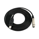 USB Microphone Cable XLR female to USB Male 3 meters (9.8 ft) Microphone MIC Link Cable Studio Audio Adapter Connector