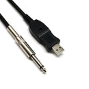 USB Guitar Cable, USB Male to 6.35mm 1/4" Mono Male Electric Guitar Cable Studio Audio Wire Connector Cords Adapter for Instruments Recording Singing- 3m/10ft