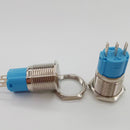 Waterproof 16mm Mini Nickel Plated Brass Starter Switch Self-locking Latching Push Button Switch multi use