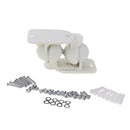 2Pieces Surround Adjustable Satellite Speaker Wall Mount Stand Bracket White
