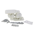 2Pieces Surround Adjustable Satellite Speaker Wall Mount Stand Bracket White