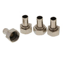 10 Pieces F Type Satellite Cable TV Connector Heads Adapter with Aluminium Rings