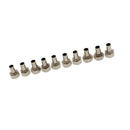 10 Pieces F Type Satellite Cable TV Connector Heads Adapter with Aluminium Rings