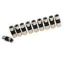 10 Pieces F Type Compression Snap Seal Plug Connector Sky Satellite TV Cable