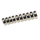 10 Pieces F Type Compression Snap Seal Plug Connector Sky Satellite TV Cable